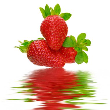 Strawberries with flood clipart