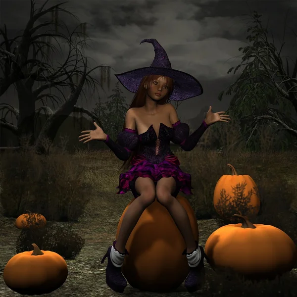 Pumpkin Witch — Stock Photo, Image
