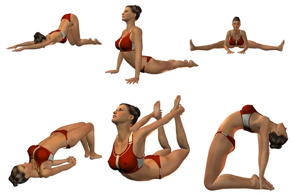 Sexy yoga houdingen — Stockfoto