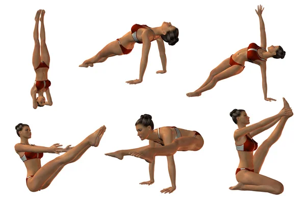 Posizioni di Yoga sexy — Foto Stock