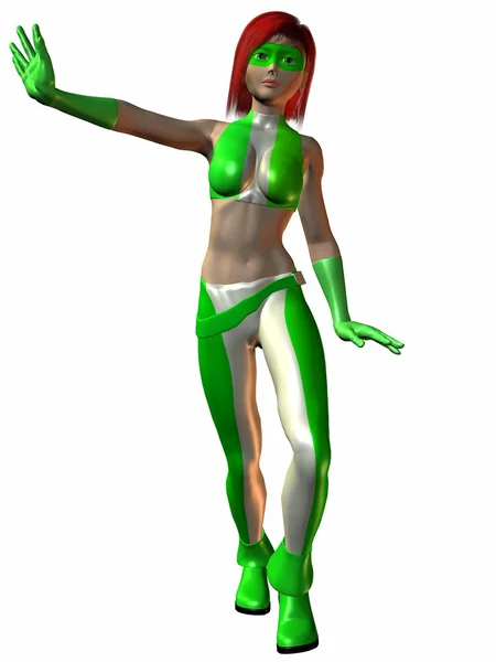 3D Toon Figure - Gamma Girl — Stock Photo, Image