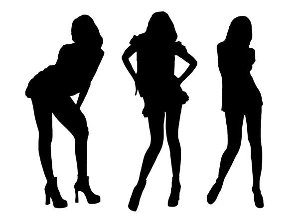 stock image Silhouettes of models