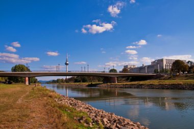 Neckar river in Mannheim clipart