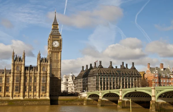 Big Ben a Westminster Bridge — Stock fotografie