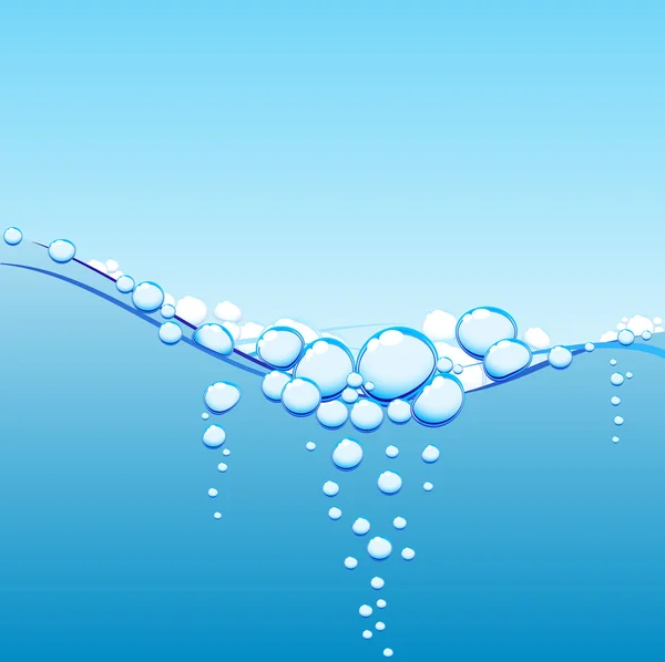 Bubblor i vatten. — Stock vektor