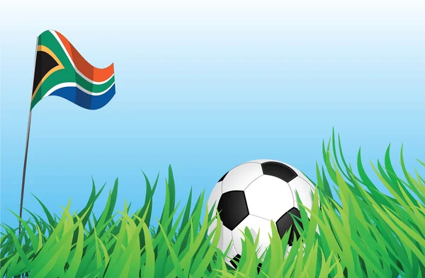 Balón de fútbol, tema de la copa del mundo — Vector de stock