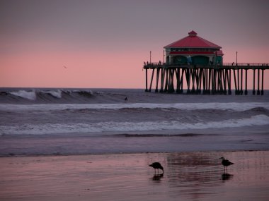 Huntington Beach Pier, Califoria clipart