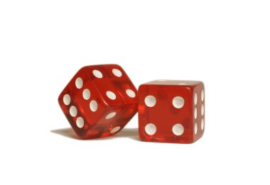 Two red dice clipart