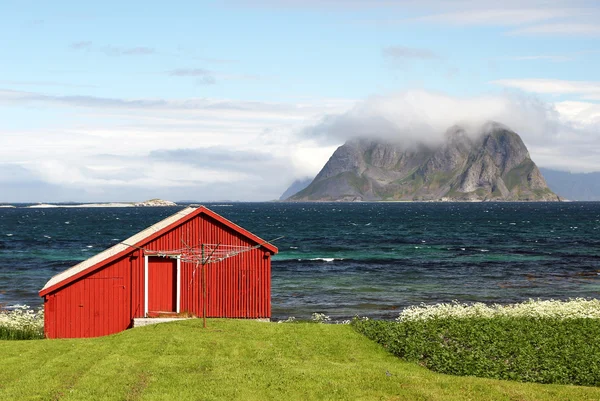 stock image Red house at Vaeroy