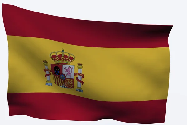 Spanje 3D-vlag — Stockfoto
