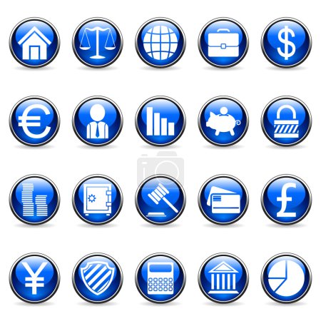 Boutons d'affaires et finances .