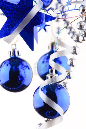 Boules bleues de Noël 