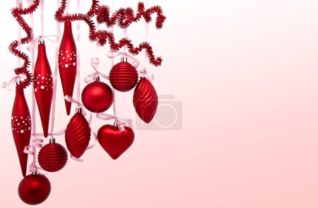 Jouets rouges de Noël avec bandes 