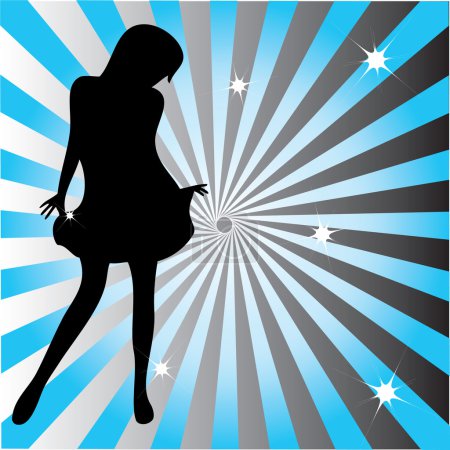 silhouette d'une belle femme.