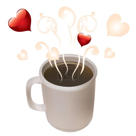 une tasse de café et de coeur .