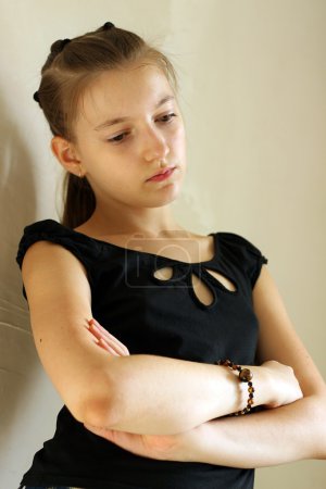 Portrait de fille triste .