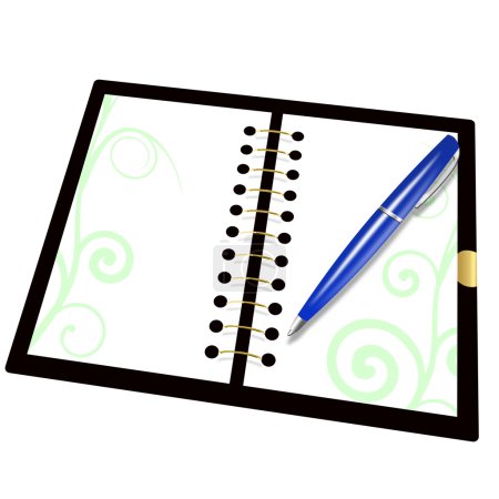 Livre d'enregistrement et stylo 