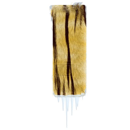 Lettre givrée de style tigre fourrure alpha 