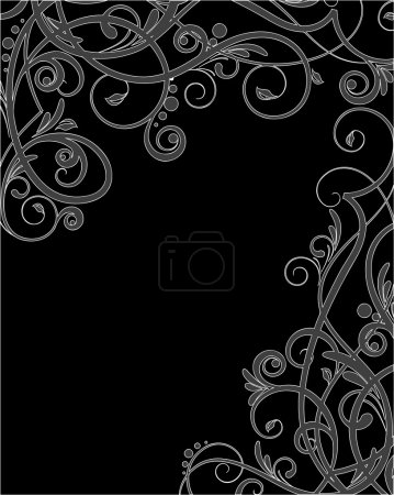 Cadre abstrait floral .