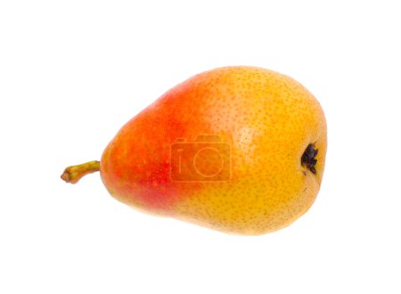 Poire orange sur fond blanc 