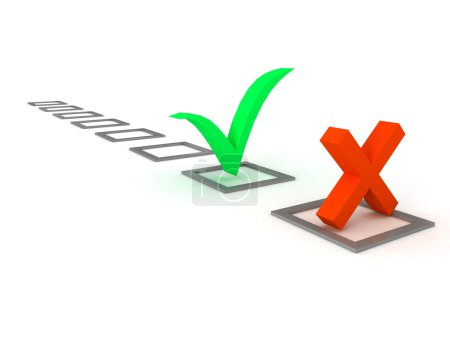Liste de contrôle Symbole sur blanc 