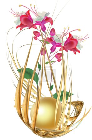 Bol à fleurs artistique 
