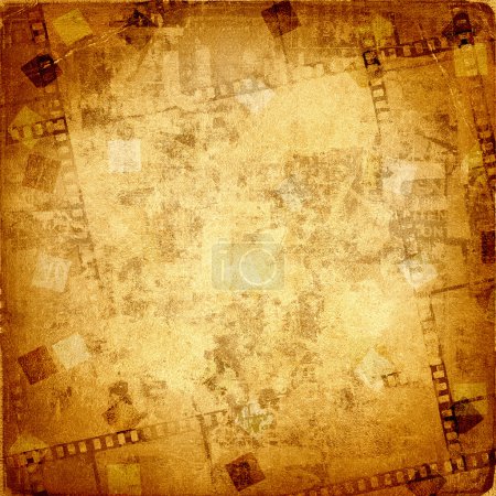 Vieux cadre et bande de film grunge 