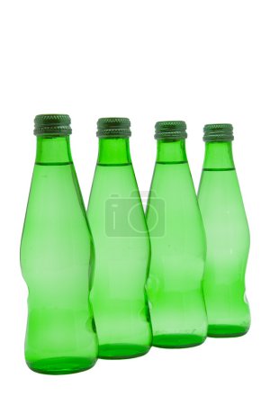 Bouteilles d'eau isolées sur le blanc