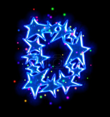 Alphabet étoile de Noël - lettre D 