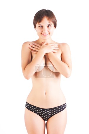 Souriant jeune modèle de spa 