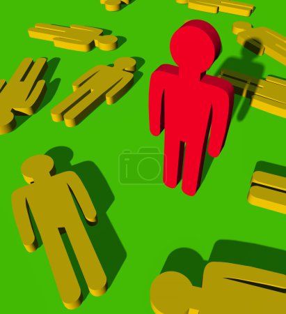 Illustration avec plusieurs figures de peo 