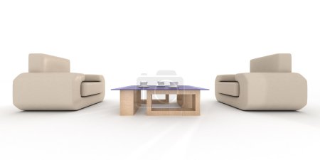 Intérieur d'un salon. Image 3D .