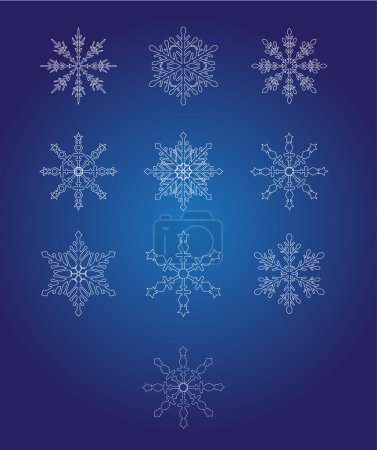 Dix beaux flocons de neige 