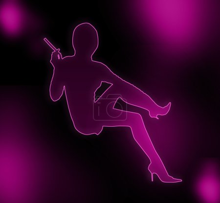 Silhouette de la dame 