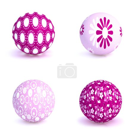 Ballons roses avec dessins 