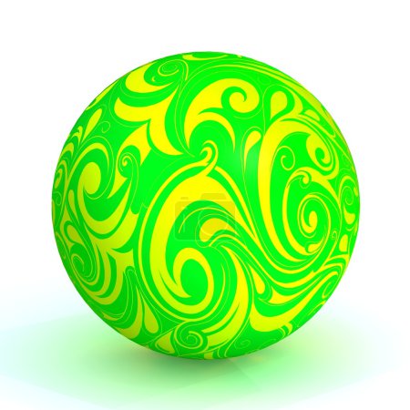 Balle jaune-verte 
