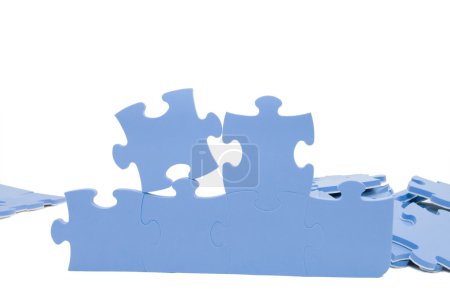 Tranches de puzzle, isolées sur blanc 
