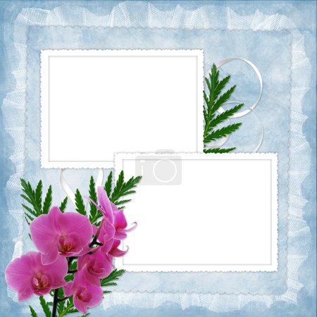 Carte pour les vacances avec des fleurs 