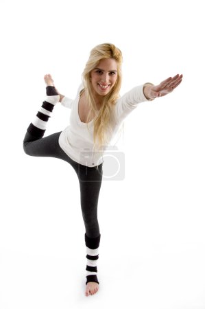 Exercice féminin heureux 