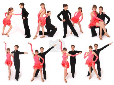Garçon et fille dansant danse de salon 
