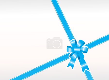 Papier peint arc cadeau bleu 