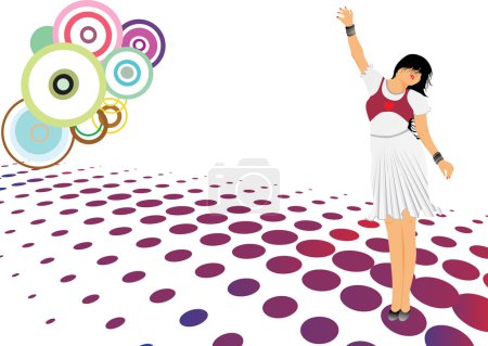 Danse féminine sur fond de musique 