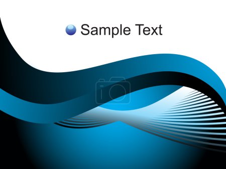 Onde bleue avec place pour le texte 