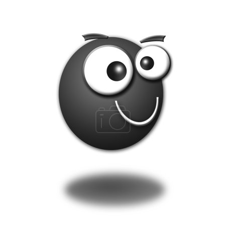 Illustration d'un 3d souriant sur un b blanc 