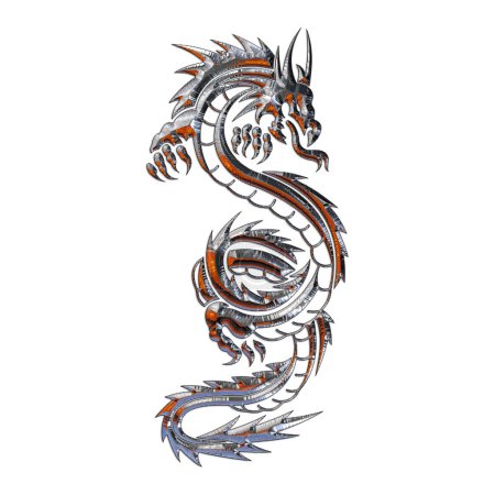 Illustration d'un dragon mythique 