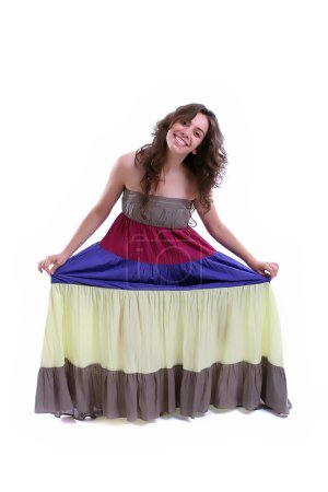 Belle dame en robe longue 