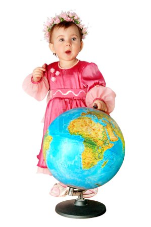 Fille avec un globe 