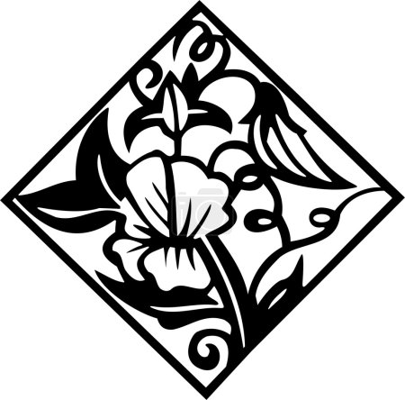 Conception florale décorative vectorielle 