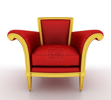 Chaise classique rouge brillant 