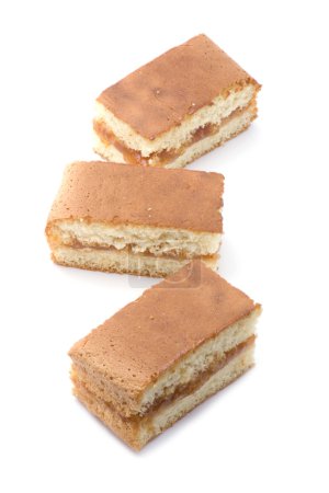 Gâteau sur macro blanche 
